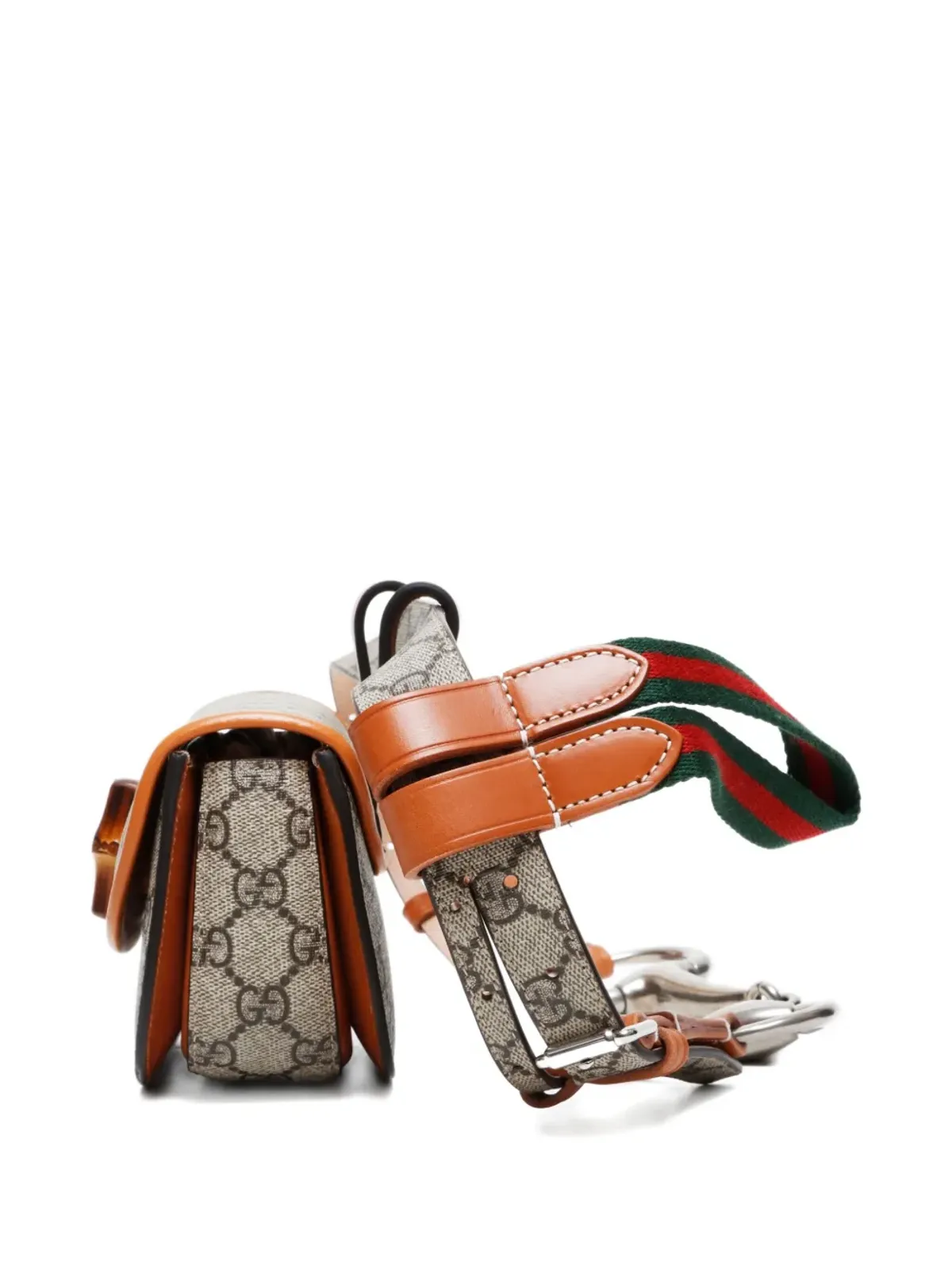 Gucci ビンテージ GG Supreme バンブー ベルトバッグ - 画像5