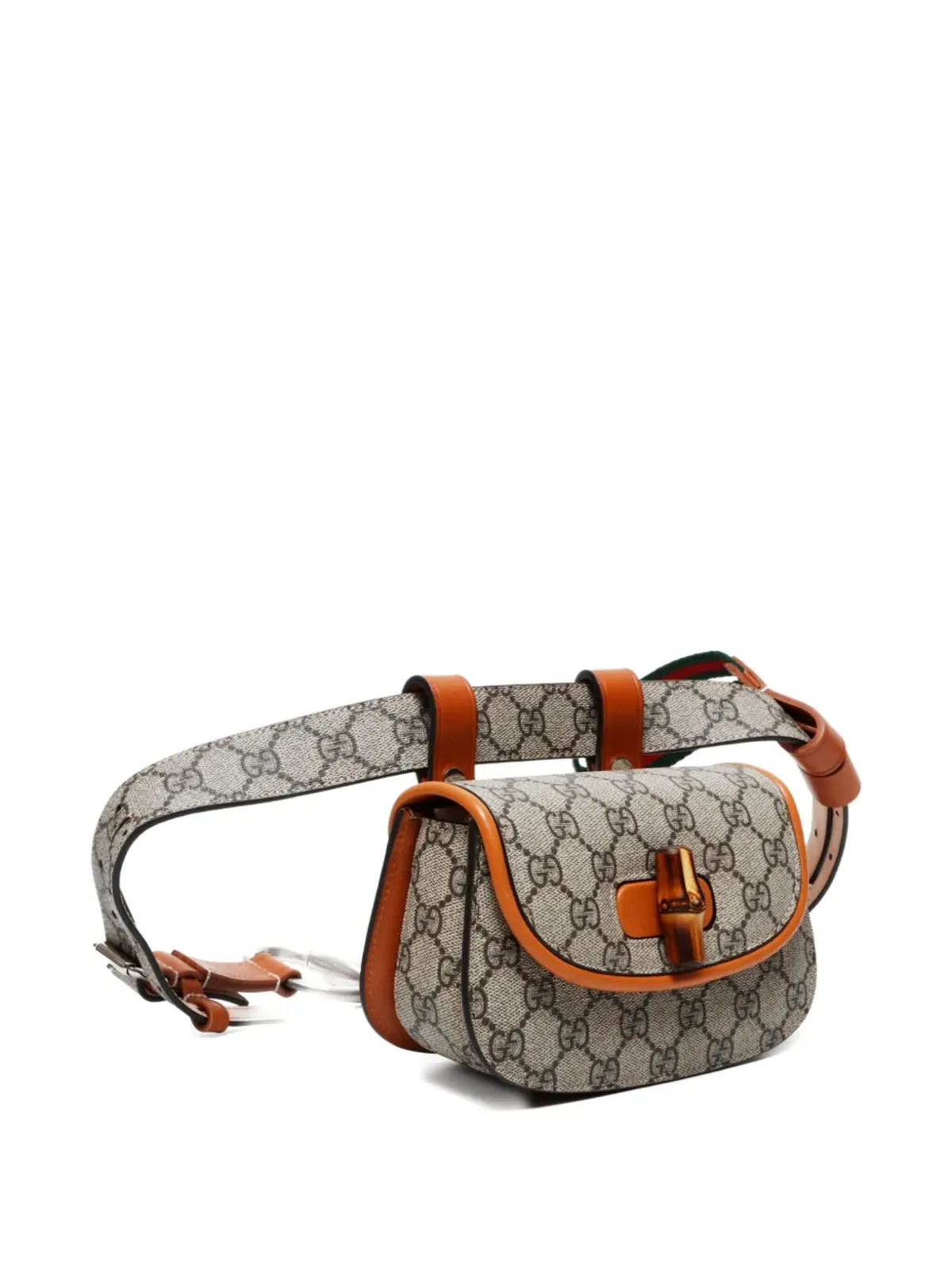 Gucci ビンテージ GG Supreme バンブー ベルトバッグ - 画像3