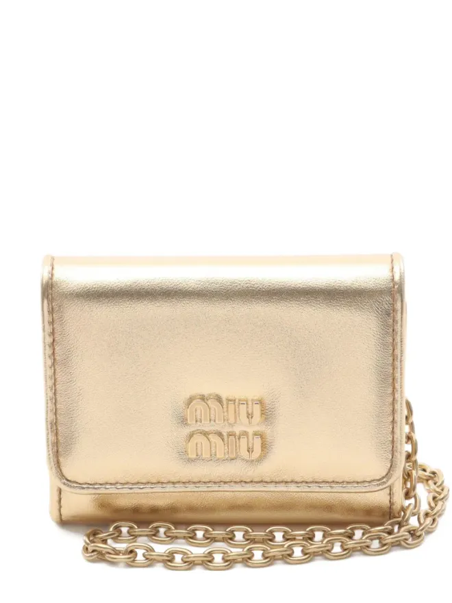 Miu Miu Pre-Owned Miu Miu Pre-Owned レザー チェーン カードケースの商品画像