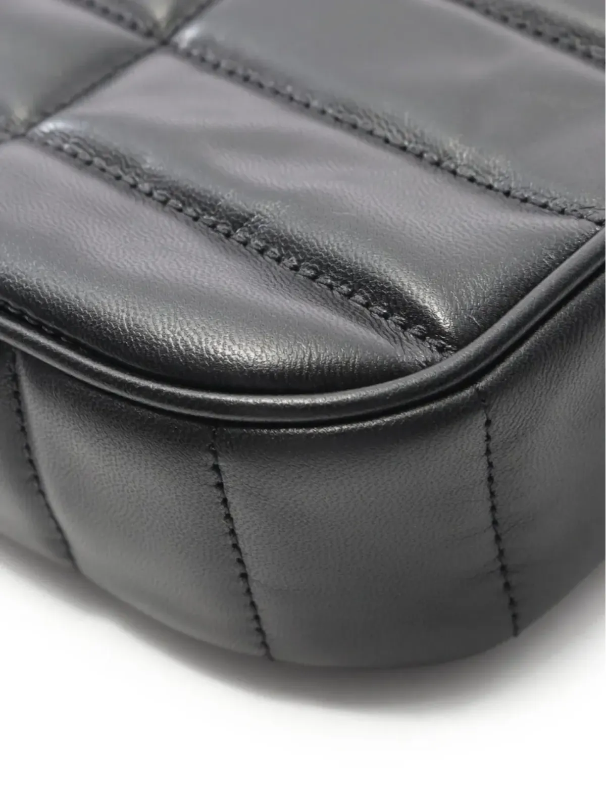 Celine Pre-Owned キルテッド チェーン ショルダーバッグ 2010年製 ブラック - 画像5