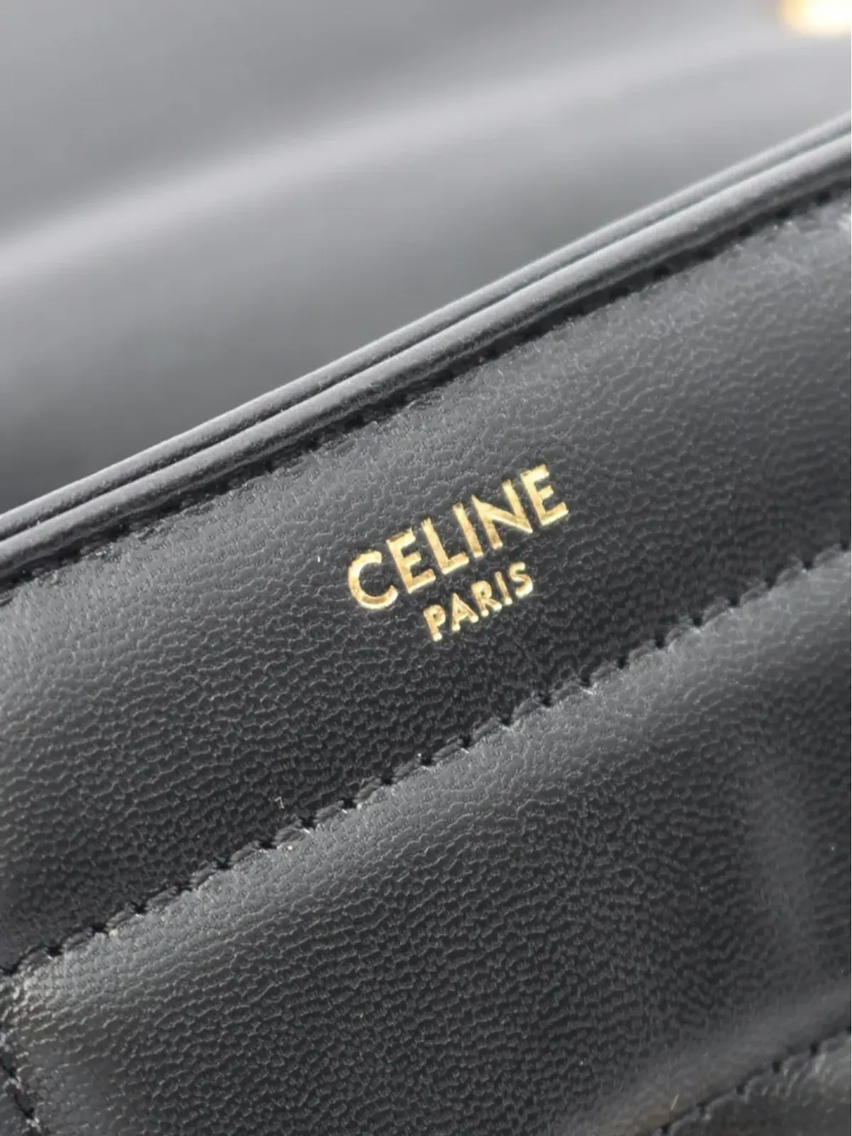 Celine Pre-Owned キルテッド チェーン ショルダーバッグ 2010年製 ブラック - 画像3