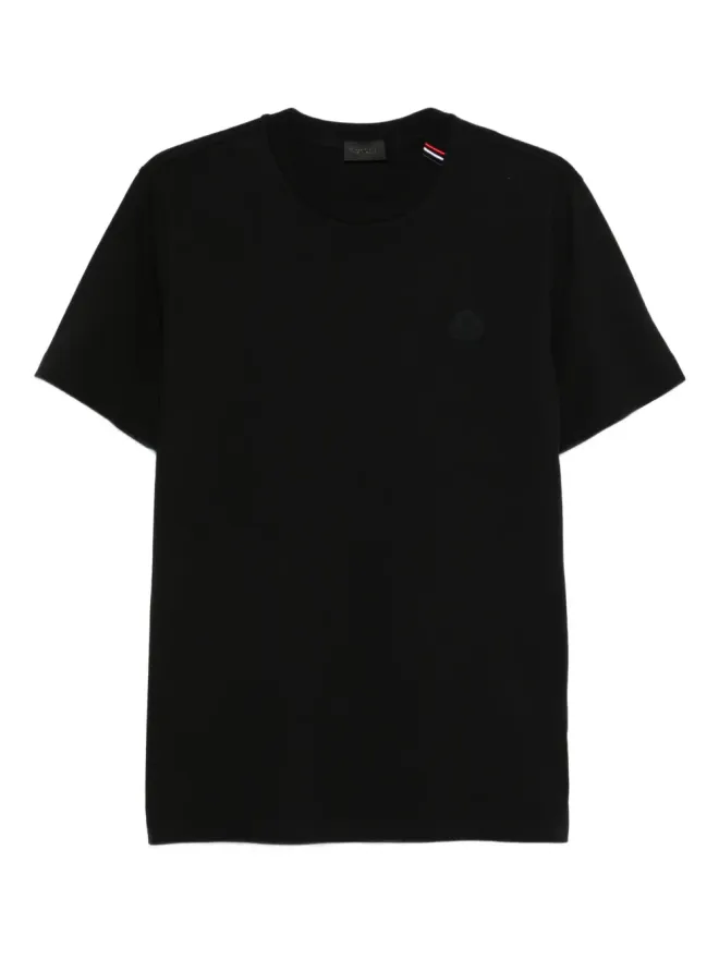Moncler Moncler ストライプディテール半袖Tシャツ ブラックの商品画像