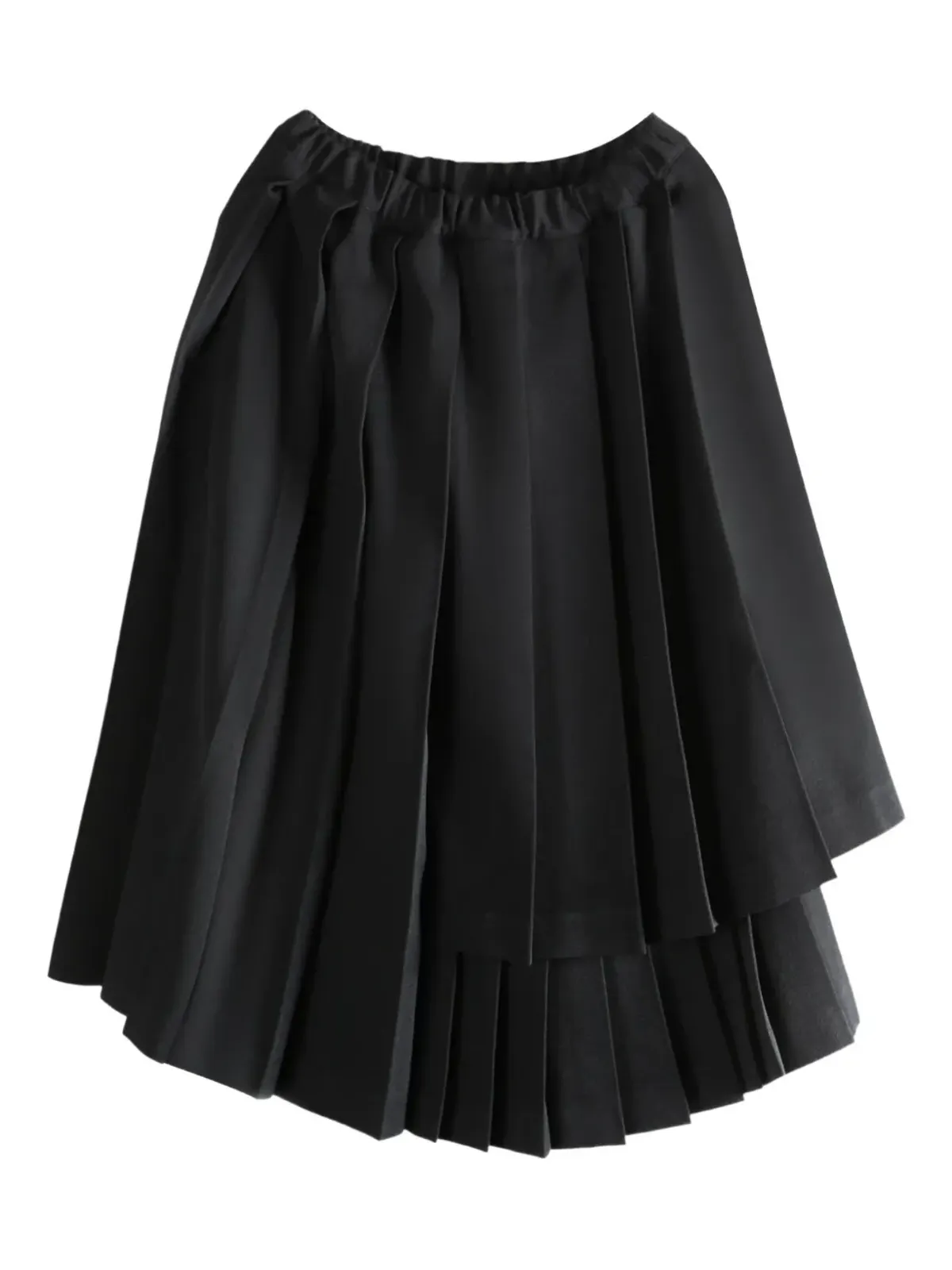 Comme Des Garçons Comme Des Garçons プリーツアシンメトリーミディスカート ブラック - 画像4