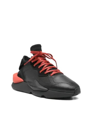 Y-3 Kaiwa レザー・パネルド レースアップスニーカー - ブラック - サムネイル2