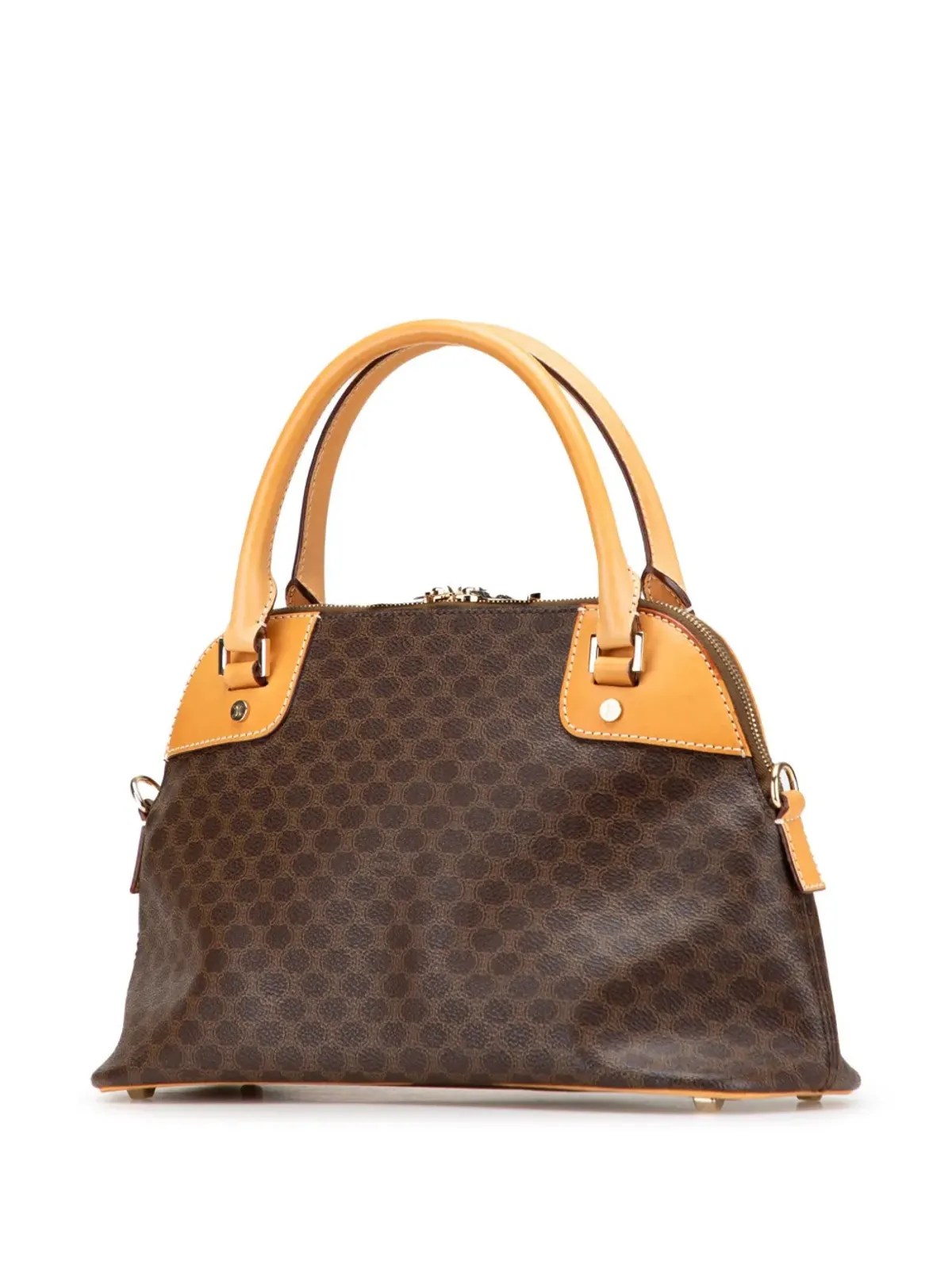 Celine Pre-Owned マカダム コーテッドキャンバス ドーム サッチェル - 画像3