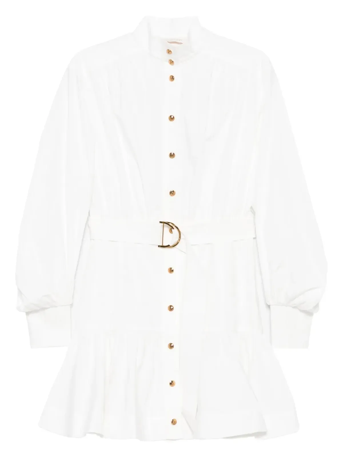 ZIMMERMANN ベルト付きボタンフロントミニドレス - ホワイト - 画像1