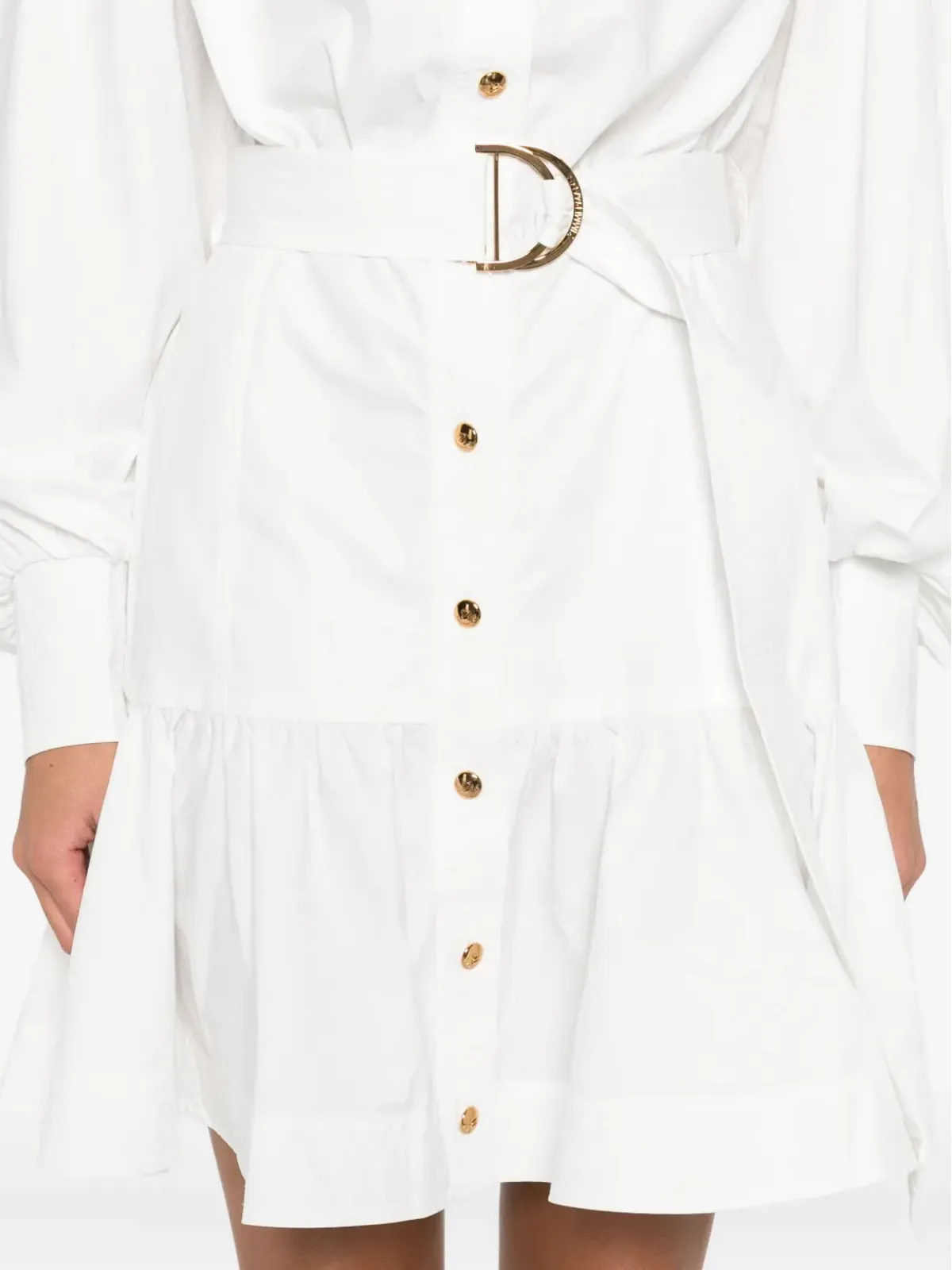ZIMMERMANN ベルト付きボタンフロントミニドレス - ホワイト - 画像5