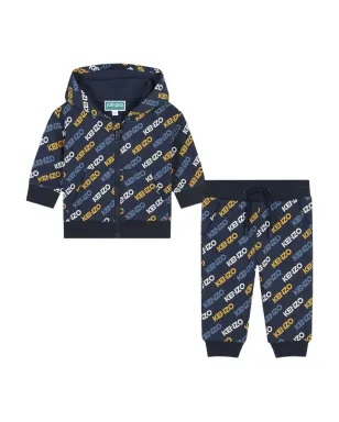 Kenzo Kids ロゴプリント トラックスーツ (2点セット) - ブルー - サムネイル1