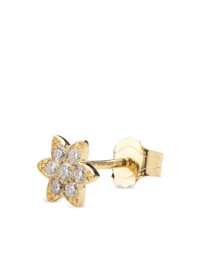 We by WHITEbIRD We by WHITEbIRD 18Kイエローゴールド 花モチーフ ダイヤモンド イヤリングの商品画像