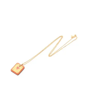 Hermès Pre-Owned ハート型レザーネックレス - サムネイル1