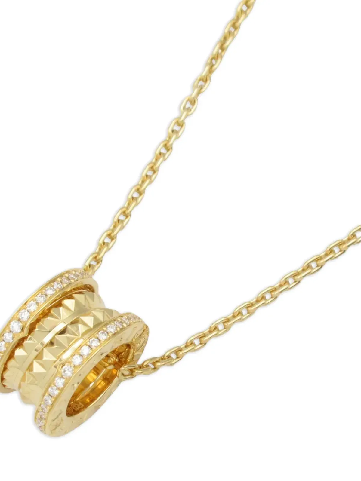 Bvlgari Pre-Owned 18K イエローゴールド ダイヤモンド スパイラル ネックレス - 画像2