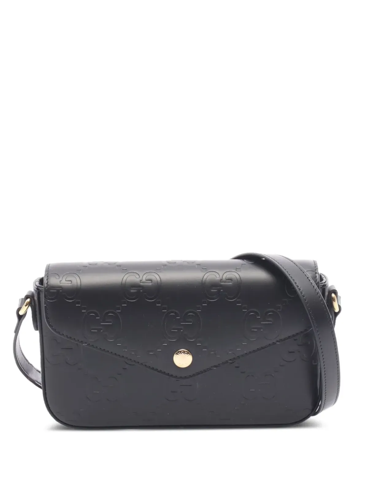 Gucci Pre-Owned 2020s ミニGGエンボス ショルダーバッグ - ブラック - 画像1