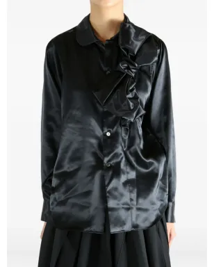 Comme Des Garçons Comme Des Garçons satin ruffled blouse - サムネイル3