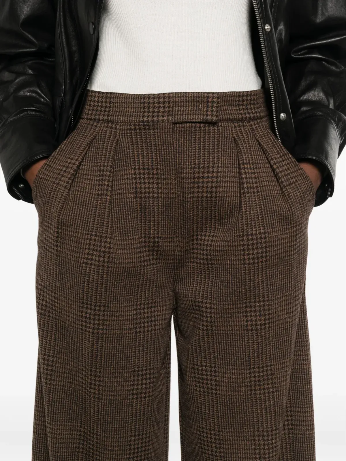Max Mara プリーツチェックパンツ - 画像5