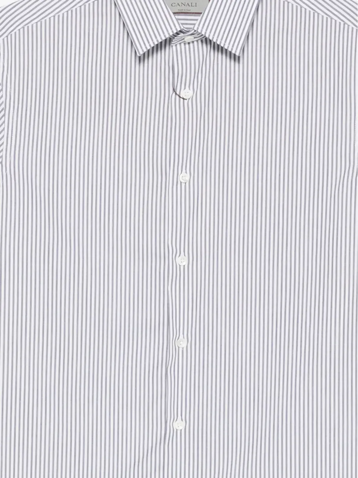 Canali ストライプ長袖シャツ - 画像3