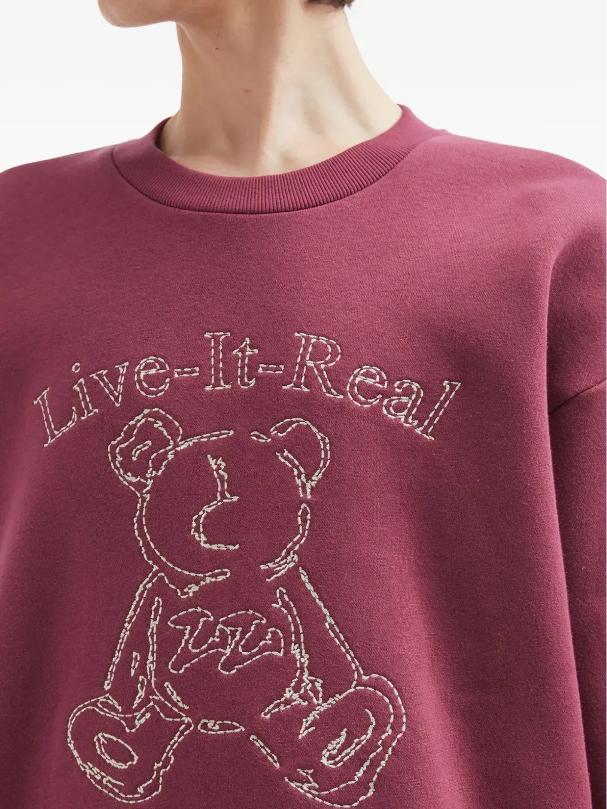 izzue teddy-embroidered sweatshirt - 画像5