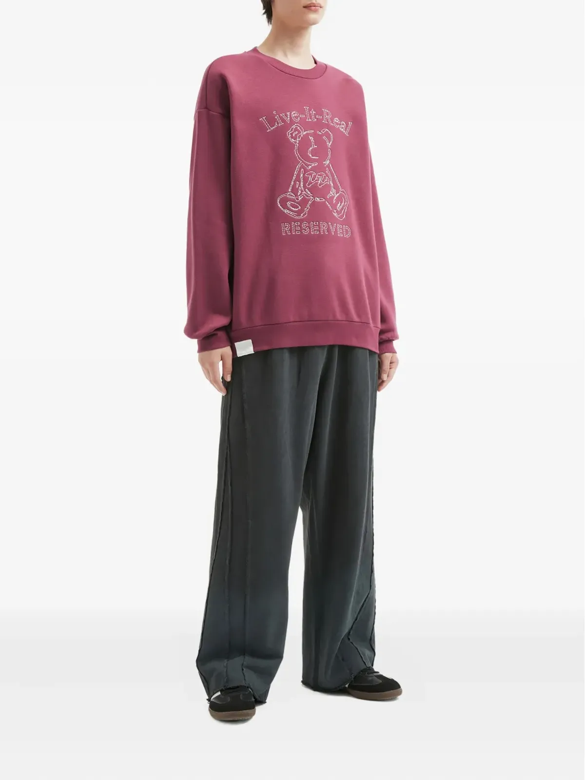 izzue teddy-embroidered sweatshirt - 画像2