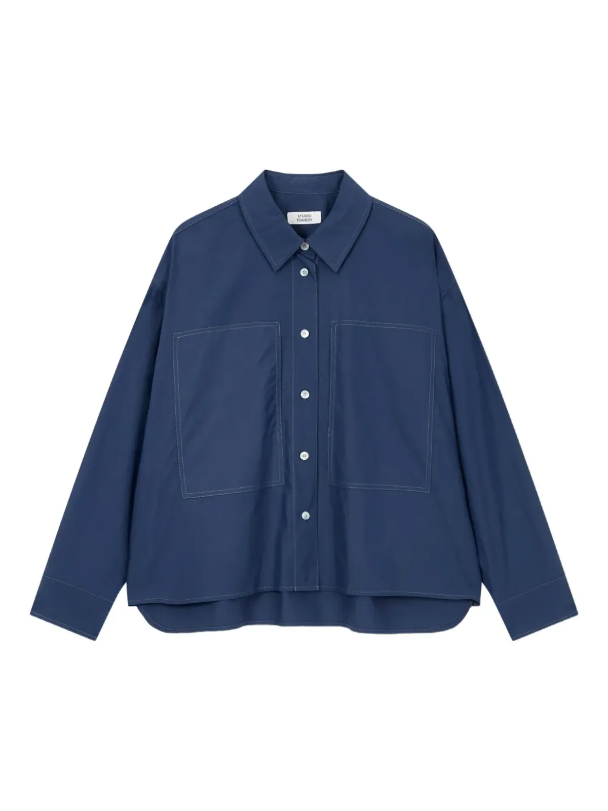TOMBOY ステッチディテール ポケット付きシャツ - 画像1
