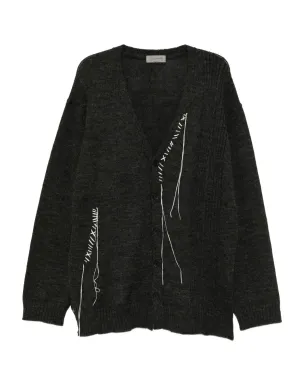 Yohji Yamamoto 5G1P-刺繍カーディガン - サムネイル1