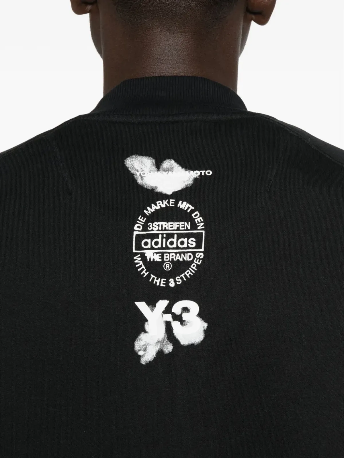 Y-3 FT Track ジップフロント リブ編み袖口 スウェットシャツ - ブラック - 画像5