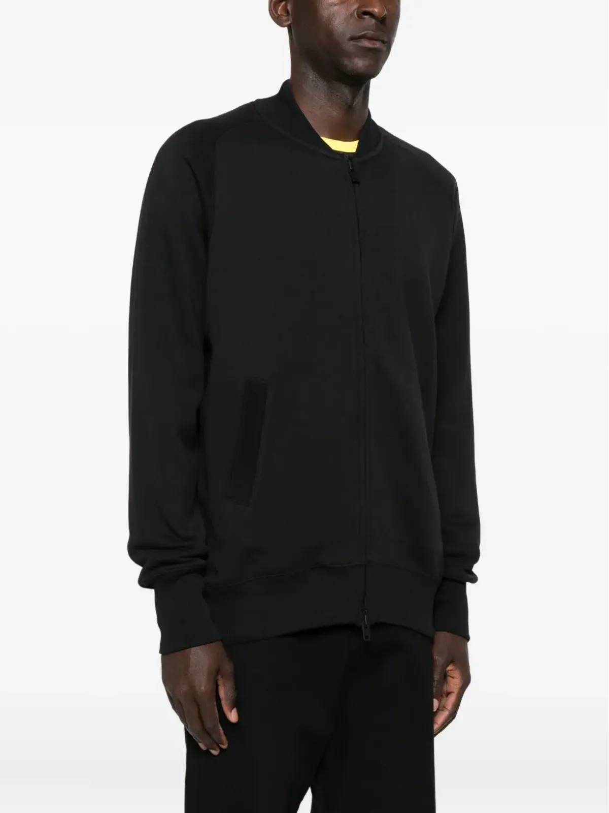 Y-3 FT Track ジップフロント リブ編み袖口 スウェットシャツ - ブラック - 画像3