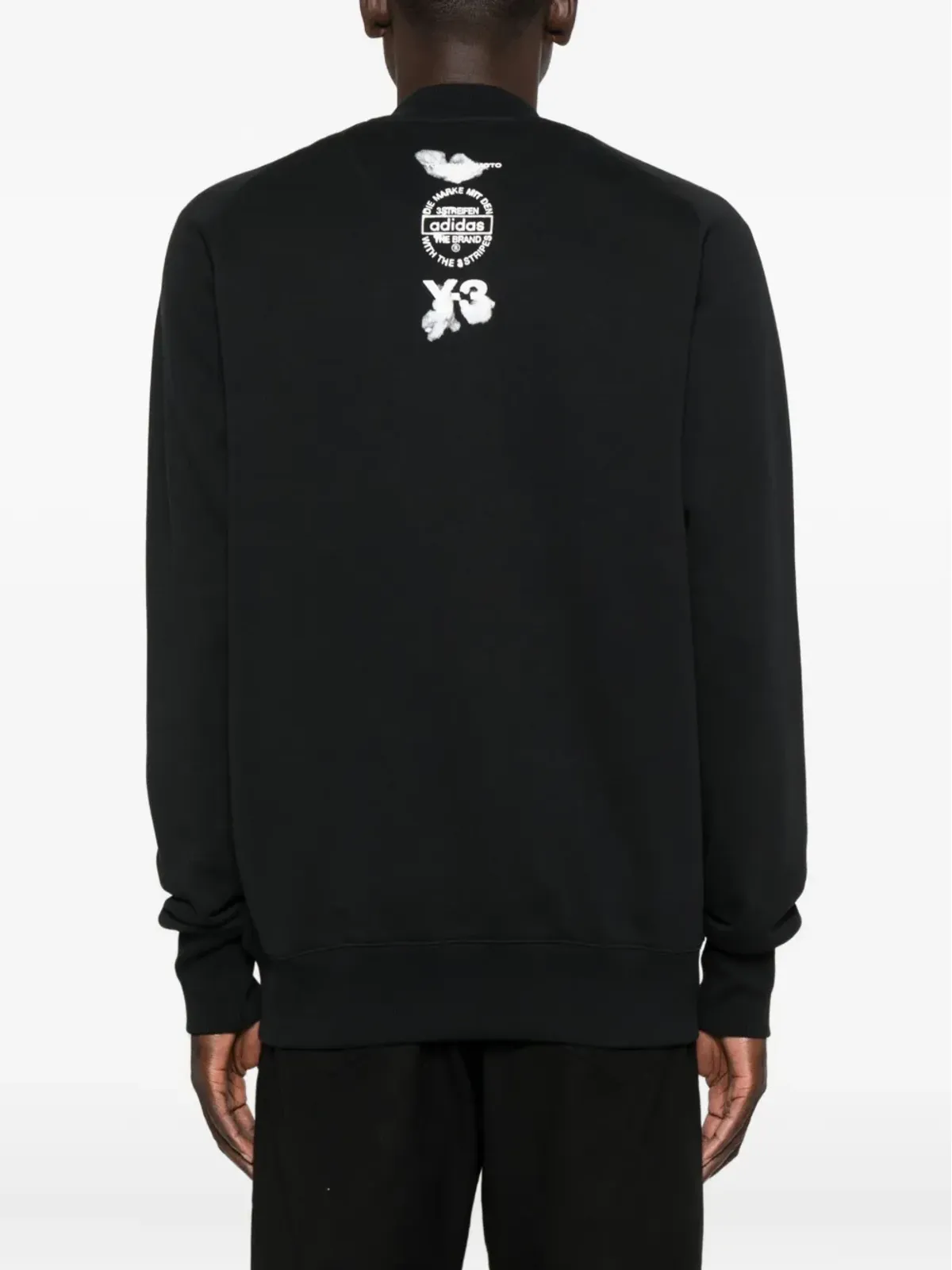 Y-3 FT Track ジップフロント リブ編み袖口 スウェットシャツ - ブラック - 画像4