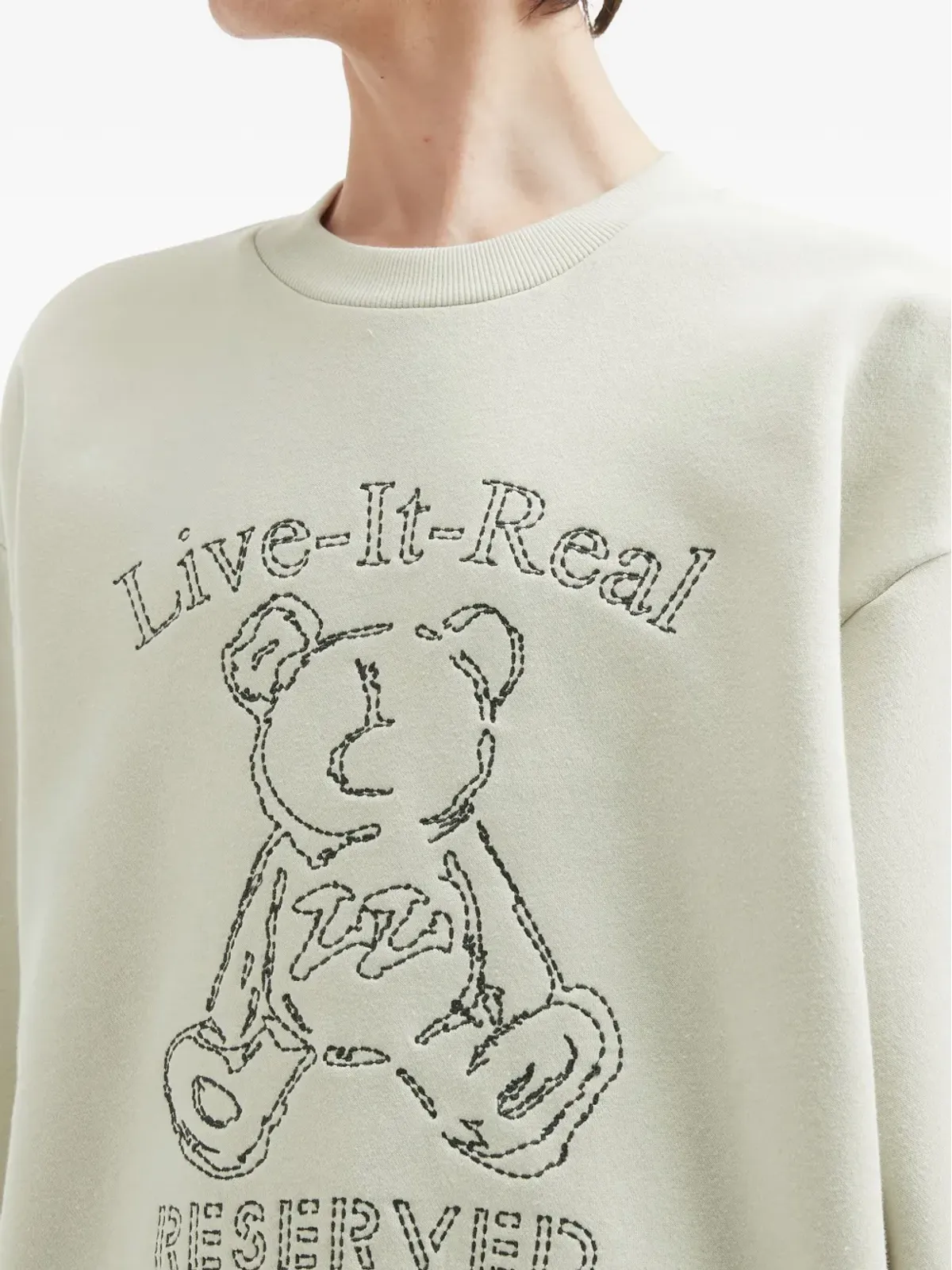 izzue テディ刺繍入りクルーネック スウェットシャツ - 画像5