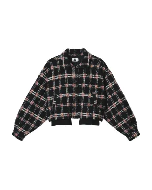 izzue チェック柄バルーンスリーブジャケット - サムネイル1
