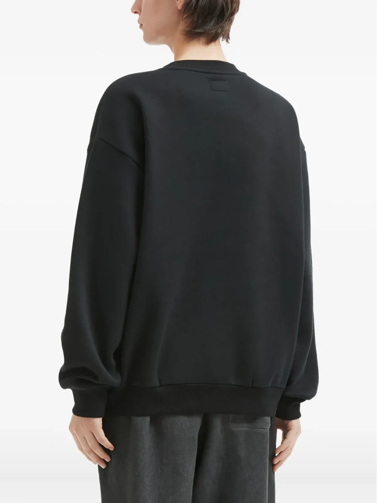 izzue teddy bear-embroidered sweatshirt - Black - 画像4