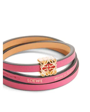 LOEWE Twist レザー ブレスレット ピンク - サムネイル2