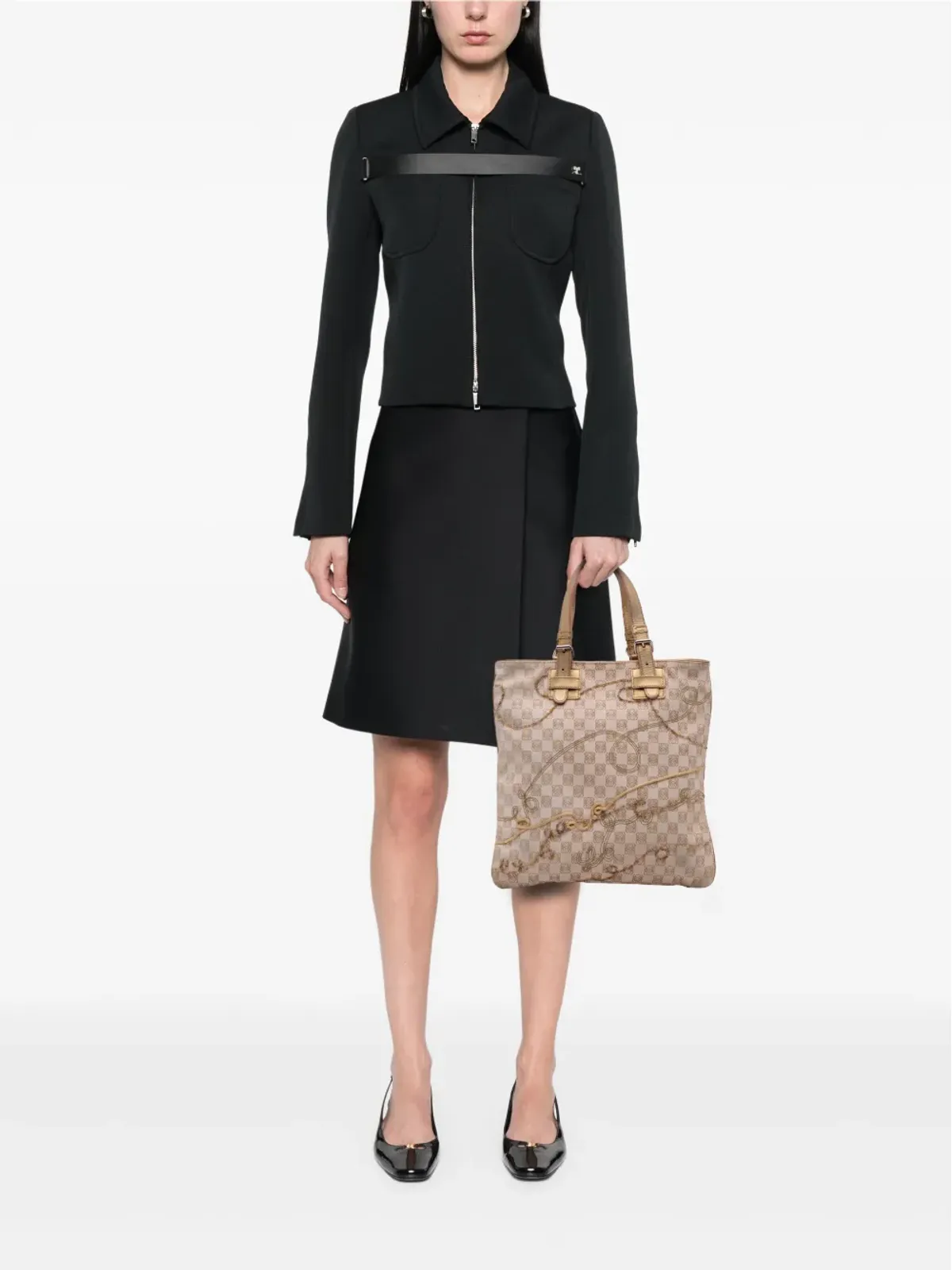 Loewe Vintage 2005 Anagram キャンバス エンブロイダード トートバッグ - 画像2