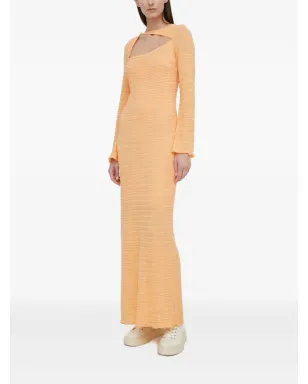 Résumé cut-out long-sleeve dress - Orange - サムネイル1