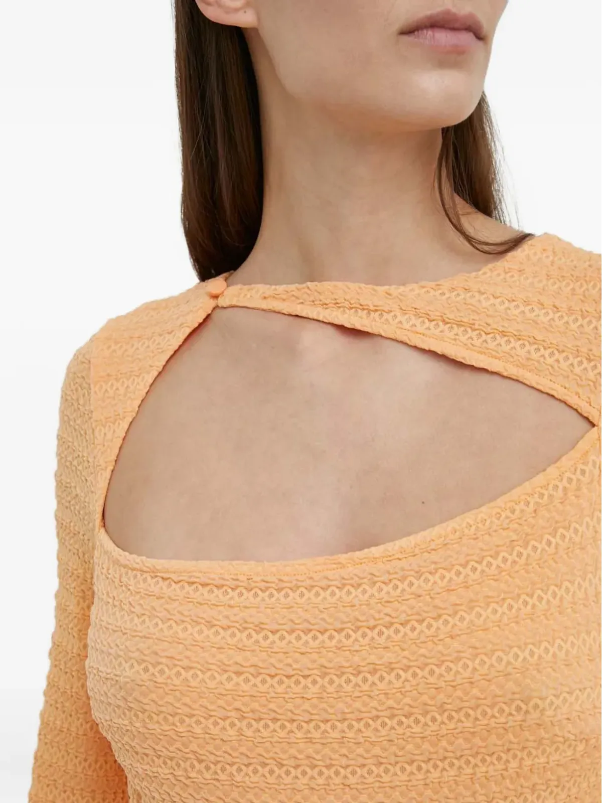 Résumé cut-out long-sleeve dress - Orange - 画像5