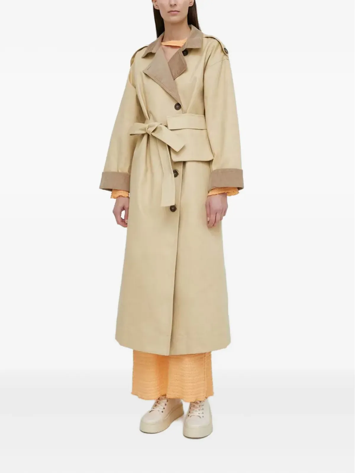 Résumé cut-out long-sleeve dress - Orange - 画像2