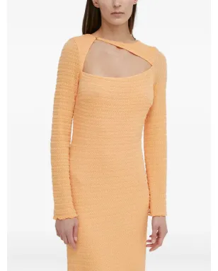 Résumé cut-out long-sleeve dress - Orange - サムネイル4