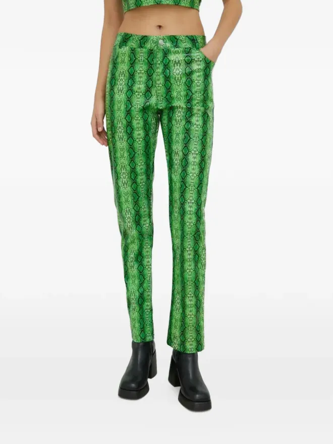 Résumé Résumé snakeskin-print trousersの商品画像