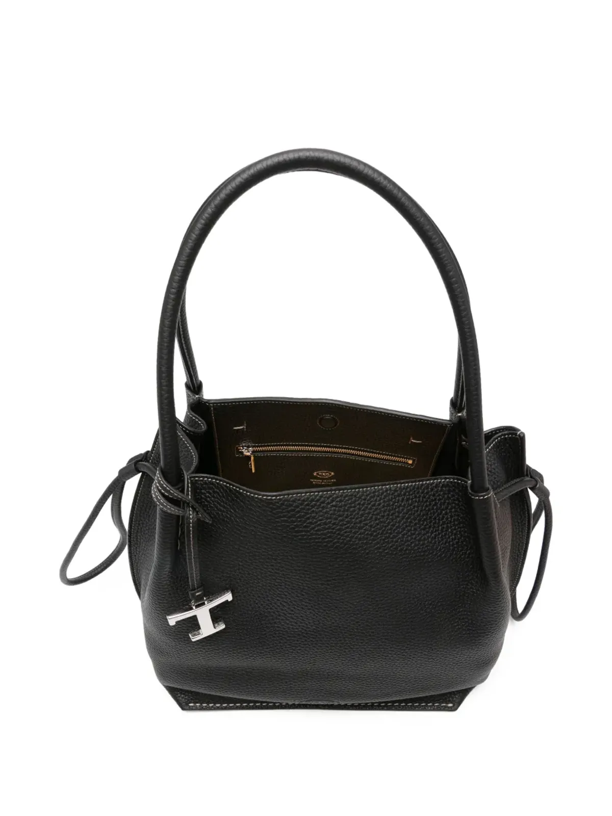 Tod's ブズ レザー トートバッグ - ブラック - 画像5
