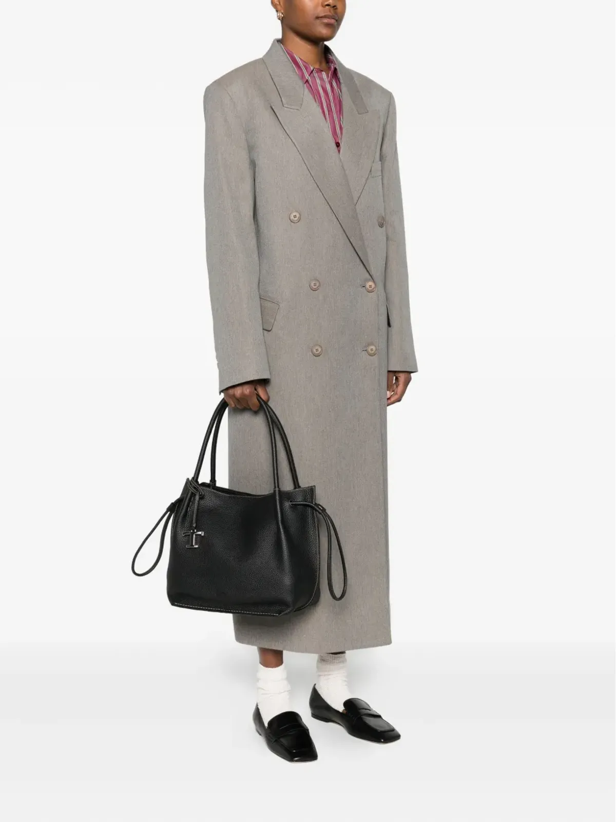 Tod's ブズ レザー トートバッグ - ブラック - 画像2