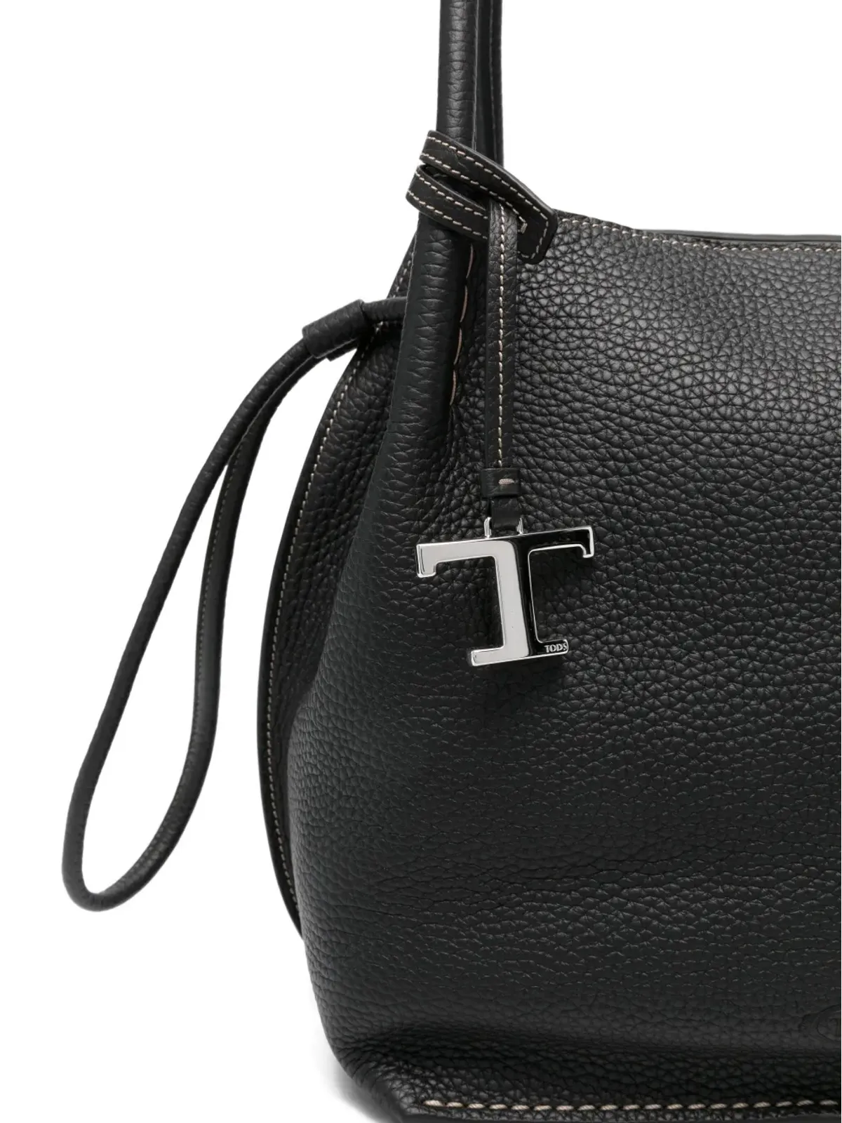 Tod's ブズ レザー トートバッグ - ブラック - 画像4
