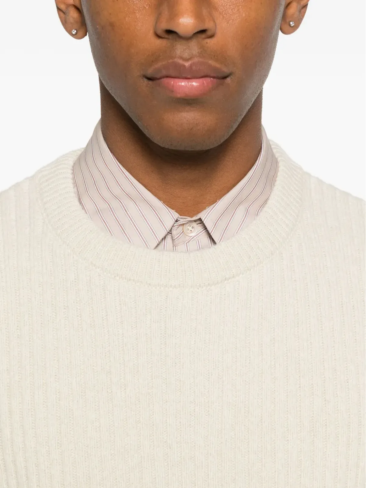 A.P.C. リブ編みクルーネックセーター - 画像5
