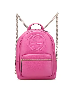 Gucci ビンテージ レザー ソーホー バックパック - ピンク - サムネイル1