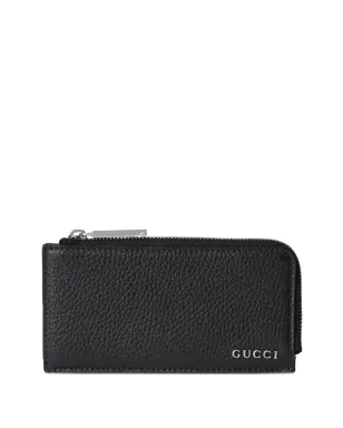 Gucci ジップアラウンド レザー カードケース - ブラック - サムネイル1