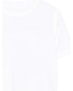 MM6 Maison Margiela Kids 短袖オーガニックコットンTシャツ - ホワイト - サムネイル3