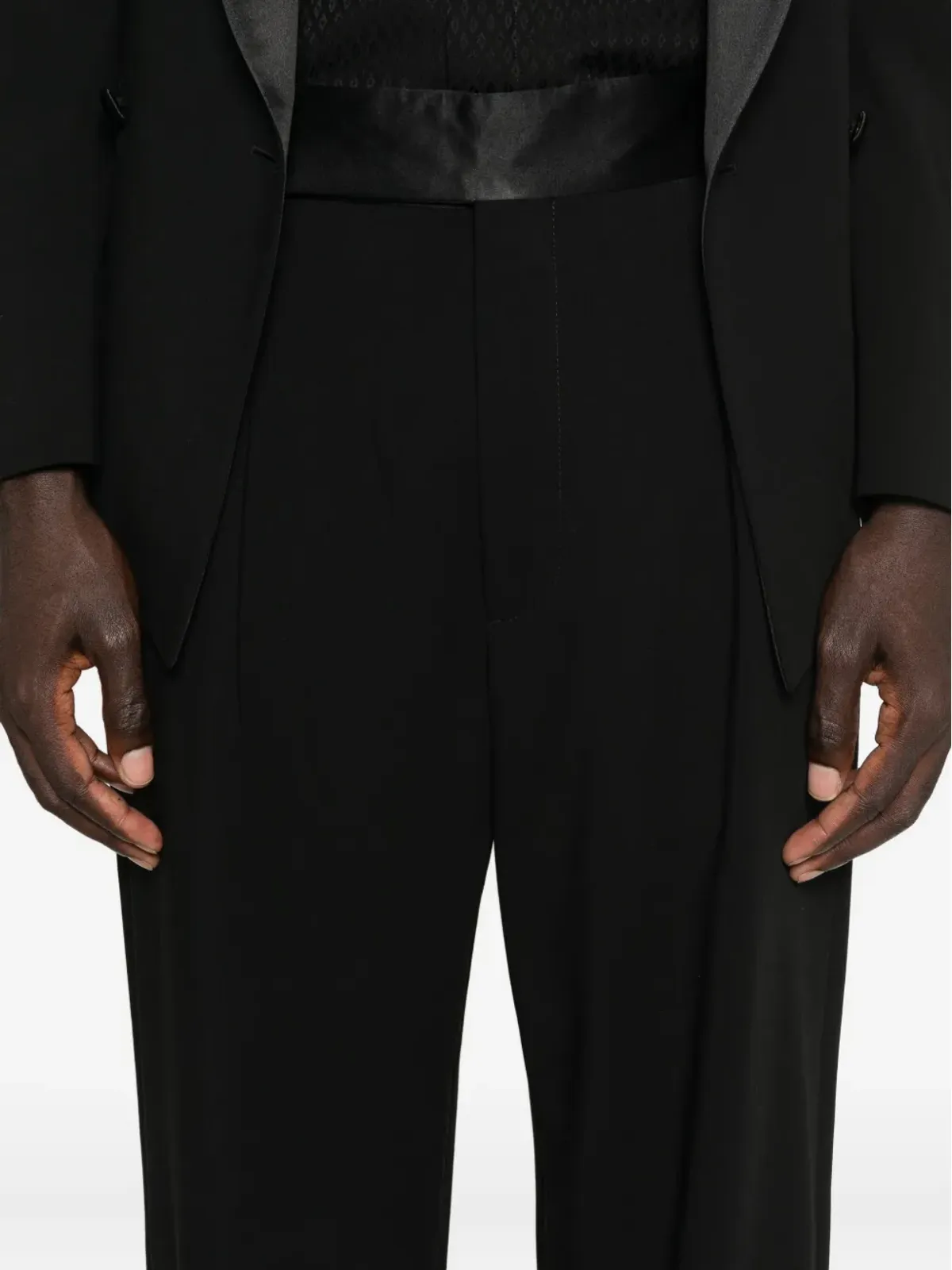 Giorgio Armani サテンラペル ダブルブレストスーツ - 画像5