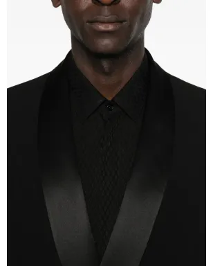 Giorgio Armani サテンラペル ダブルブレストスーツ - サムネイル4