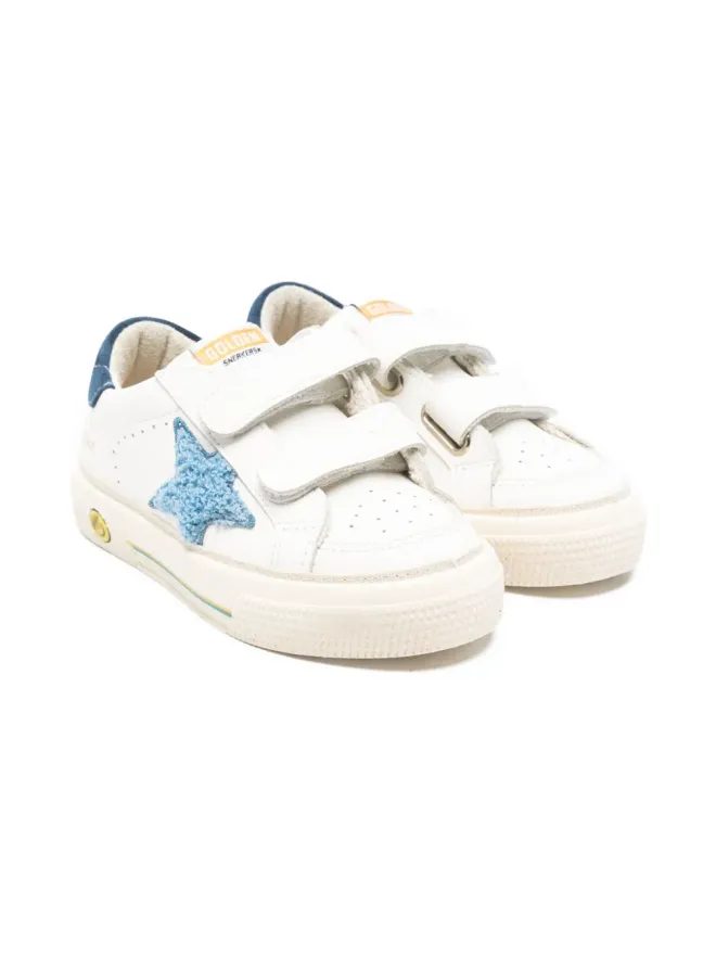 Golden Goose Kids Golden Goose Kids 星モチーフのタッチストラップスニーカー - Whiteの商品画像