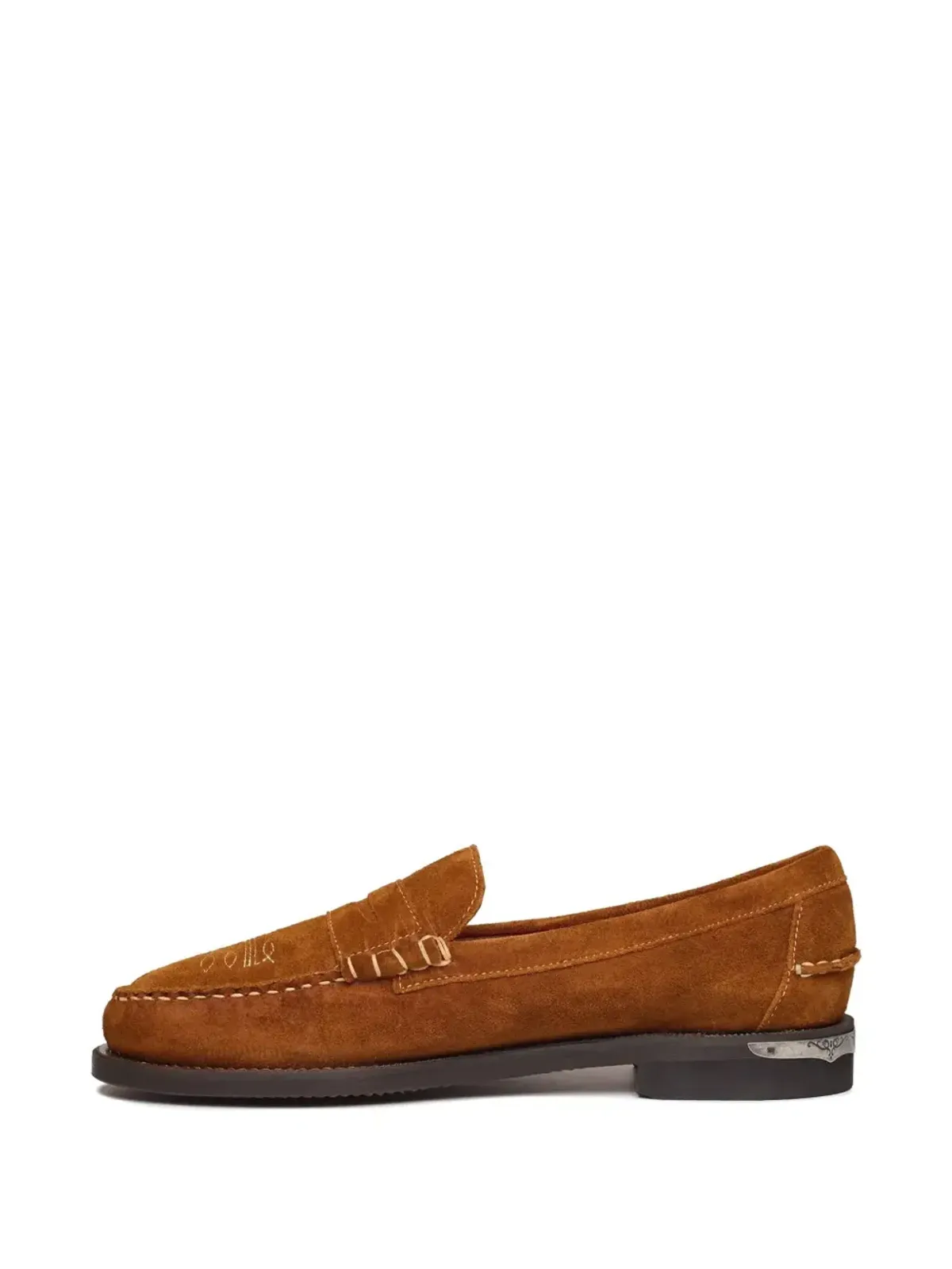Sebago 刺繍入りスエードローファー - 画像2