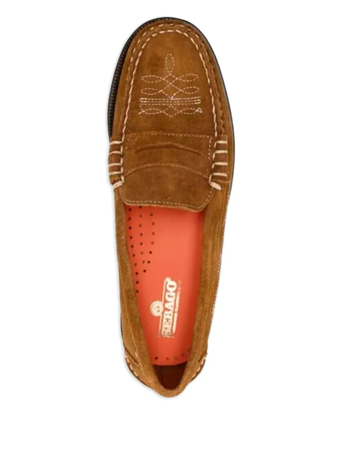 Sebago 刺繍入りスエードローファー - 画像4
