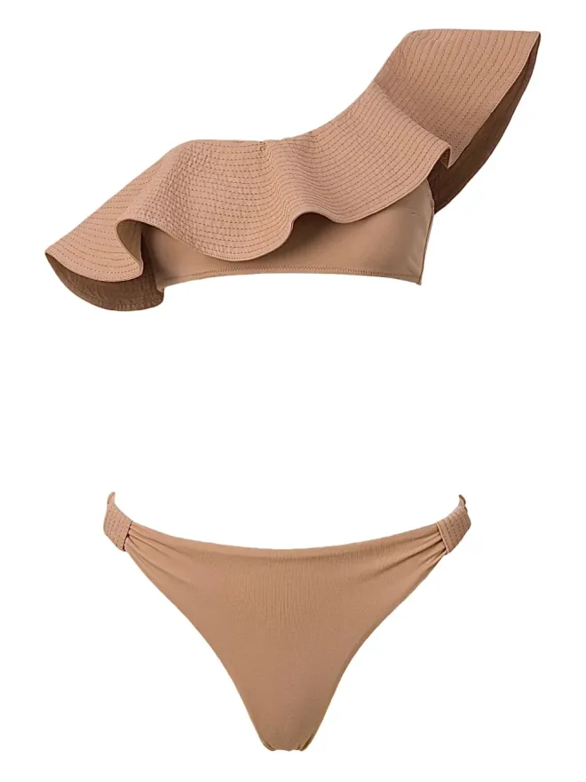 SOFIA ERHAN SOFIA ERHAN Florence ワンショルダービキニ - ブラウンの商品画像
