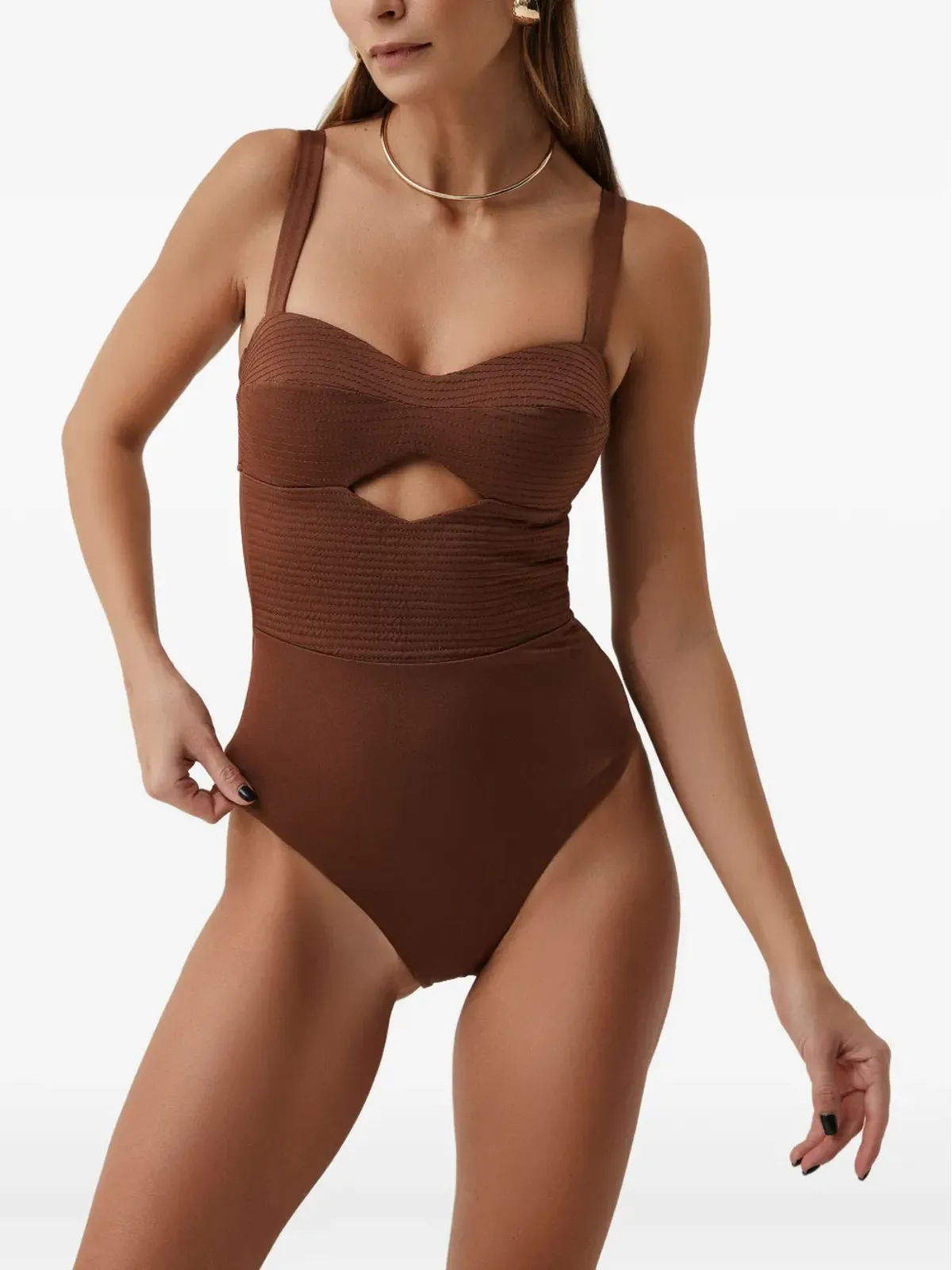 SOFIA ERHAN カットアウトテクスチャード水着 - 画像2